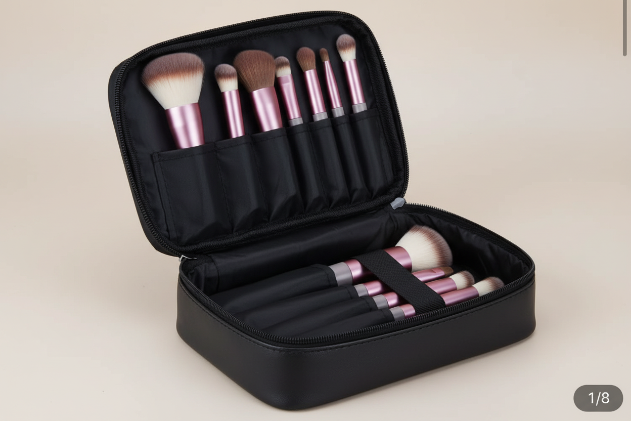 Makeup Brush Set - Cream Background